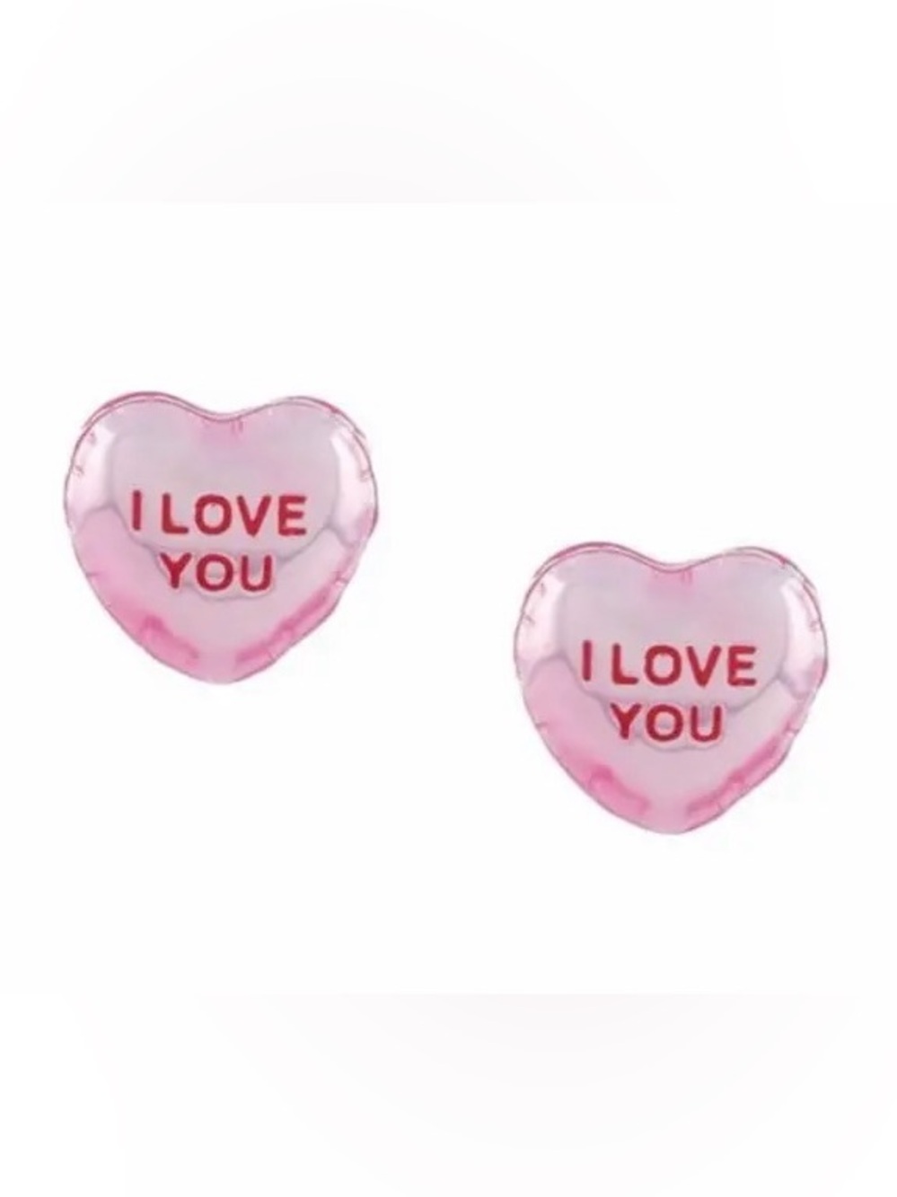 Pink Heart "I Love You" Earrings